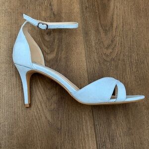 Baby blue strappy heels